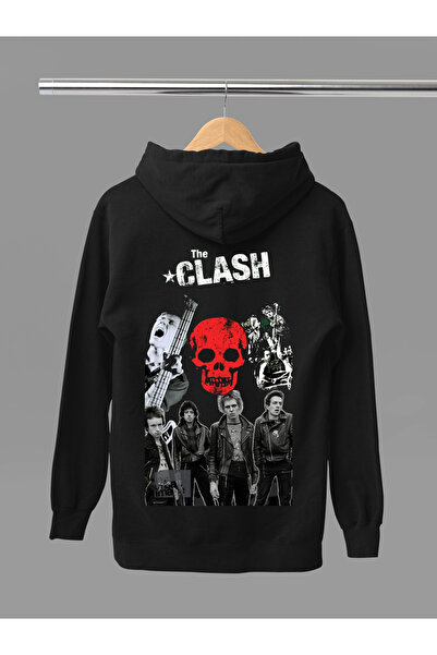 MAGORS The Clash Printed Cotton Long Sleeve Ribbed 3-Ply Hooded Rock Sweatshirt