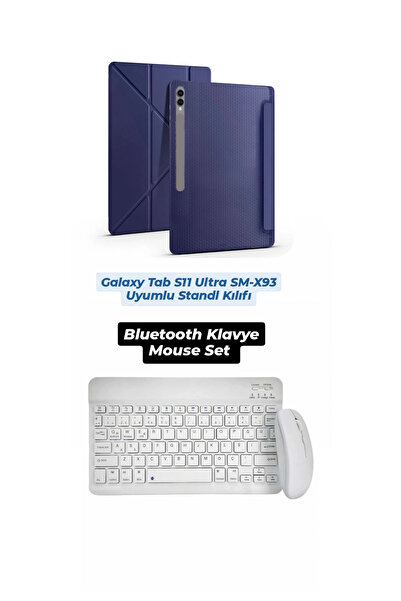 EHZ TEKNOLOJİ Galaxy Tab S11 Ultra SM-X930 Uyumlu Standlı Tablet Kılıfı + Blu...