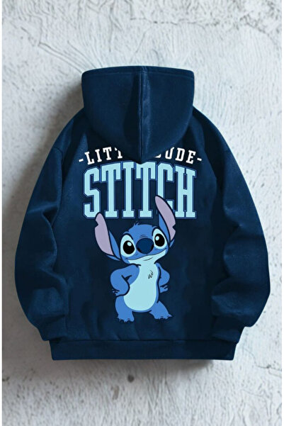 Daxia KARAKTER Baskılı LACİVERT RENK Çocuk Kapüşonlu Sweatshirt (YENİ SEZON)