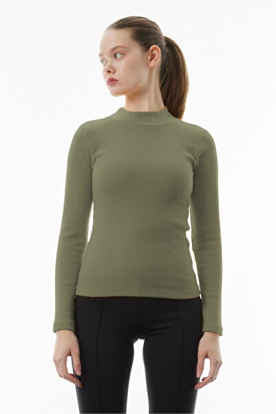 Mood Lab Half Turtleneck Basic Camisole Long Sleeve Bodysuit