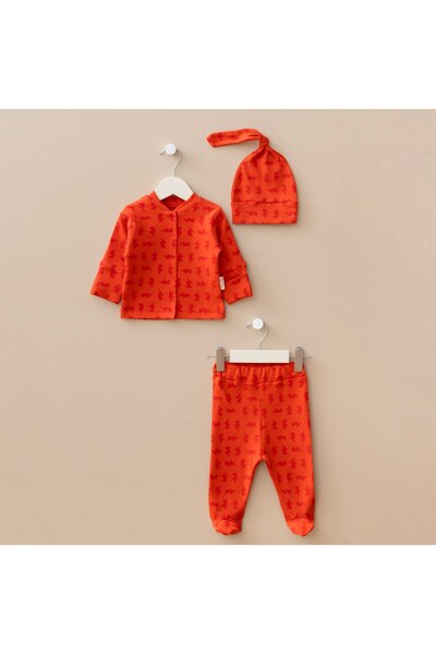 Pasillo Newborn Baby Girl and Boy Cotton Hospital Release 3-Piece Baby Set wi...