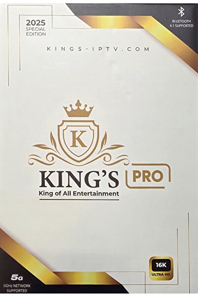 Generic صندوق تلفاز KING'S PRO PLUS إصدار خاص 2025 - دقة فائقة 16K، ذاكرة وصو...