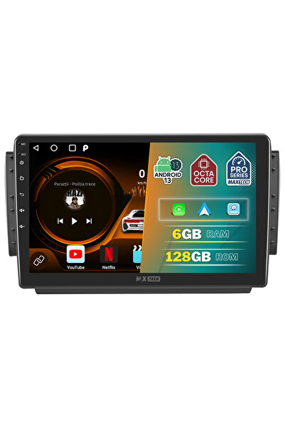 MaxTech Navigatie Peugeot 208 2012-2019 dedicata, 6 GB Ram 128 GB Rom OctaCore, Carplay & Android auto