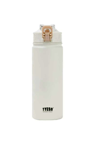 Tyeso ترمس مفرغ من الفولاذ المقاوم للصدأ من أكتيف كولور مع شفاطة مخفية 600 مل