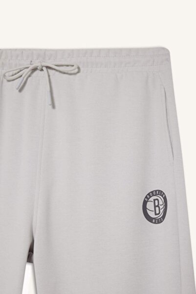 DeFacto Defactofit Nba Brooklyn Nets Standard Fit Scuba Diver Fabric Jogger F8735Ax25Au