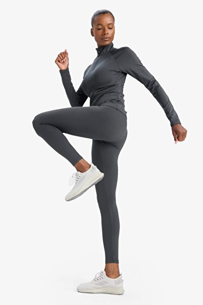 DeFacto Defactofit High Waist Soft Fleece Inside Waist Hugging Basic Plain Sports Leggings W8206Az25Au