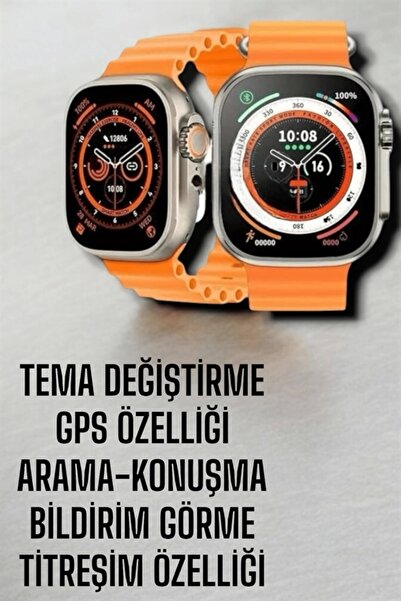 Genel Markalar Suya ve Toza Dayanıklı 45 MM Akıllı Saat Bildirim ve Cevapsız ...