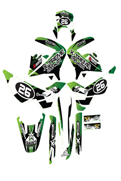 2024 MODEL Mondial Extreme 200 Max Etiket Seti - Mondial Extreme 200 Max Yesil Sticker Set