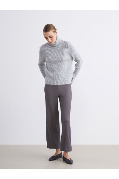 LC Waikiki Elastic Waist Textured Women's Trousers