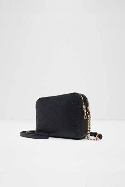 Aldo بيلادان - حقيبة كروس نسائية صغيرة الحجم باللون الأسود مكونة من ثلاثة أقسام