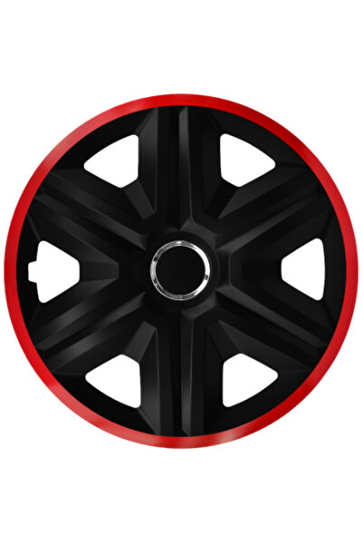 Autohelix MSA Sada 4 krytů kol pro Dacia New, model Fast Black s červeným rámečkem, R15, DACIA