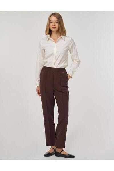 Kayra Pocket Detailed Classic Trousers Dark Brown
