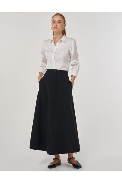 Kayra High Waist Bell Skirt Black
