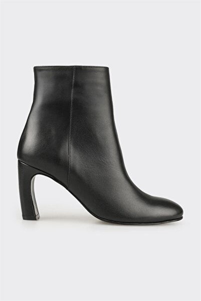 Elle Shoes Siyah Deri Kadın Klasik Bot