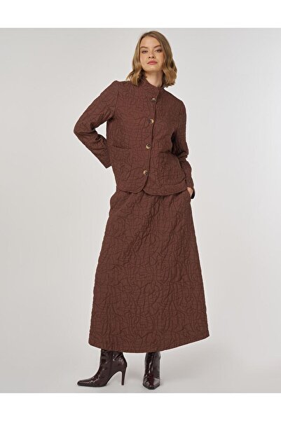 Kayra Skirt Suit Ka-A25-16044 Brown