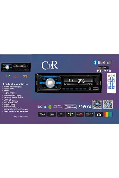 CPR oto mp3-Bluetooth-usb-radıo çalar oto teyp bt-920