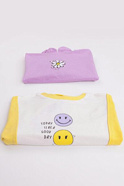 Harika KIDS سويت شيرت أساسي للفتيات مكون من قطعتين