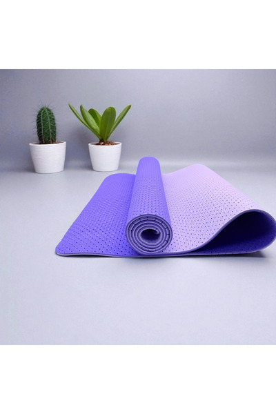 Kevin Willis Eco-Friendly TPE Yoga Mat – 6mm Thick, Non-Slip, Durable, Sweat-Proof & Portable – Purple