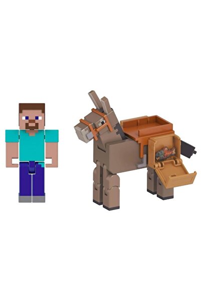 mattel Minecraft Core 2 Pack Steve & Donkey Figurines