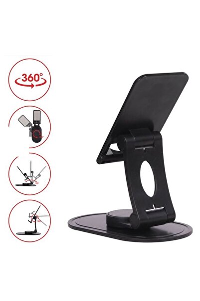 OEM Black Rotating Foldable Holder for Mobile Phone/Tablet