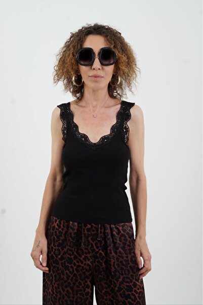 Zelish My Sister Tricou din Dantela Neagra