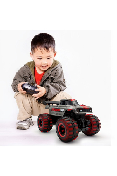 funsterz Neon Series Adventure RC Truck 1:12 Scale Silver Remote Control Car with LED Lights Battery