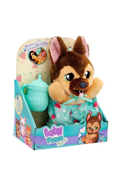 Baby Paws Collectible Plush Toy, Baby Paws, German Shepherd, 17.5 cm, Multicolor