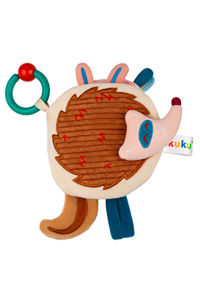 Akuku Jucarie educativa si senzoriala Hedgehog Carticica din plus cu fosnait,...