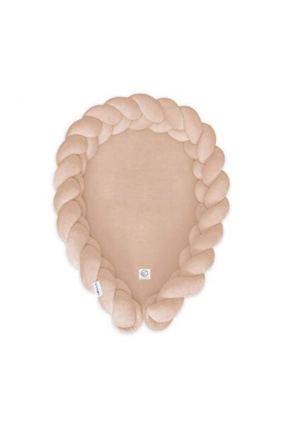 Sparrow Babynest 2 σε 1 για παιδιά, με πλεκτά άκρα, από βελούδινο βαμβάκι, Ve...