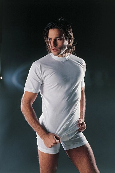 FAAL 129X2 Men's 2-Pack Combed Cotton Single Jersey Half Sleeve Closed Collar...