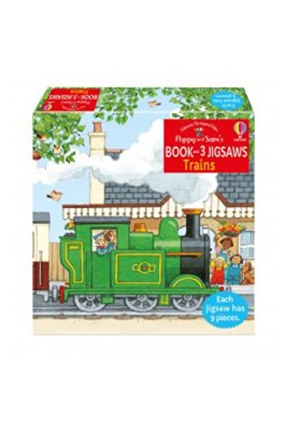 Usborne Poppy and Sam's Book and 3 Jigsaws: Trains