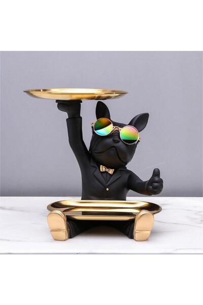Lumini de Poveste Dog Butler Black LDP4318 Stand Decoration (Figurine)