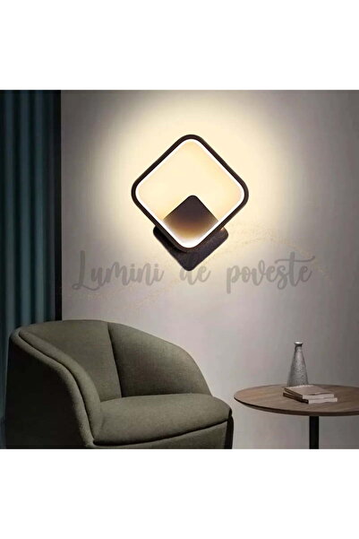 Lumini de Poveste Aplica LED 28W Square Negru