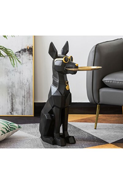 Lumini de Poveste Masuta suport (figurina) Ory Dog Negru cu tava aurie