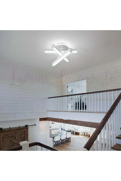 Lumini de Poveste LED Wall Lamp 52W Zig Zag White Round