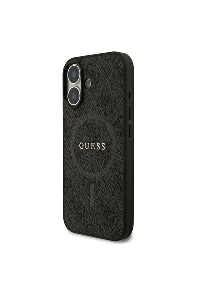 REDz Accessories Guess Case with MagSafe for iPhone 17, PU 4G Ring Classic Logo, GUHMP17SG4GFRK, Black
