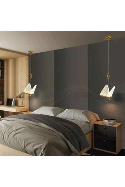 Lumini de Poveste Pendul LED 12W Butterfly 1 Auriu Rose