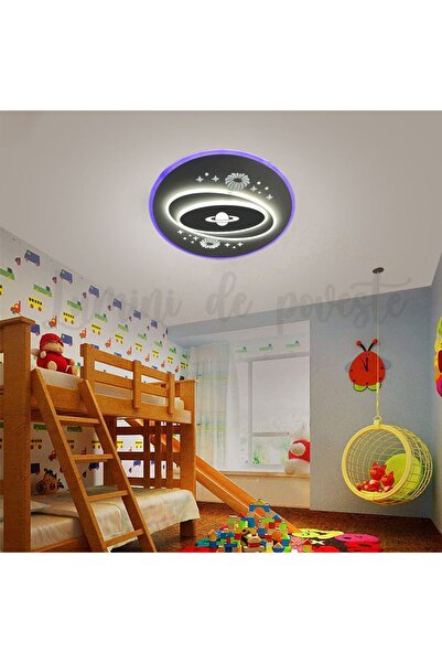 Lumini de Poveste Plafoniera LED 140W Creative Saturn, Telecomanda
