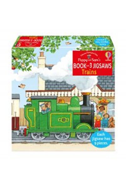 Usborne Poppy and Sam's Book and 3 Jigsaws: Trains