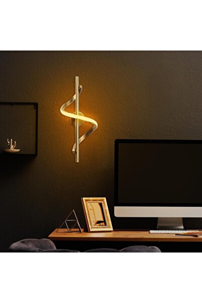 MOİRA Modern Led'li Aplik Parlak Gold, Ambiyans Tekli Duvar Led Aydınlatma 3000K Sarı Işık LIKMA-13511