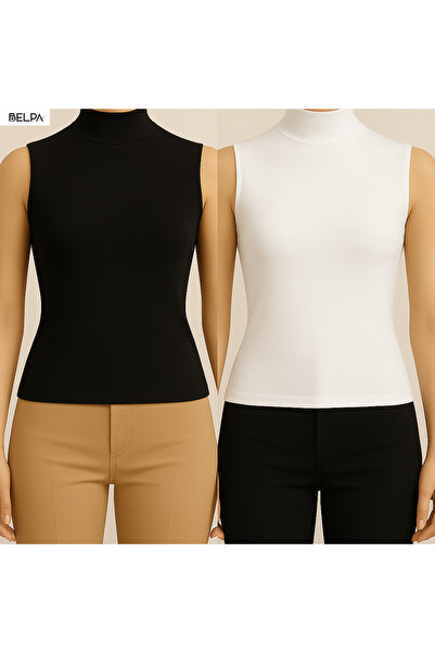 belpa طقم ملابس داخلية من قطعتين بدون أكمام وياقة صياد من سيلا سيلا