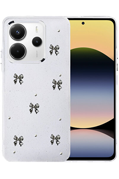 NewFace غطاء SEPETIM Xiaomi Redmi Note 14 4G مزخرف بنمط الفيونكة - تصميم 5