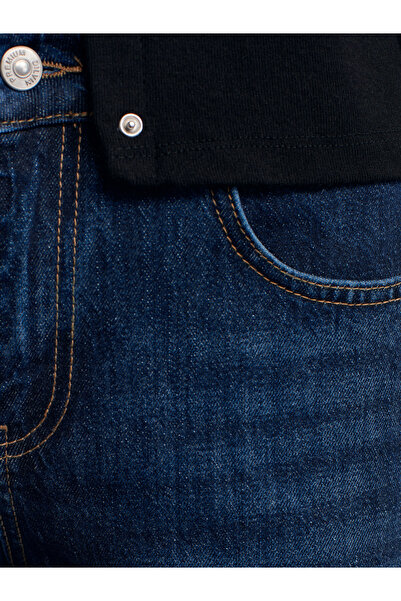 Dilvin 72049 Comfort Lycra Straight Pants-Navy Blue