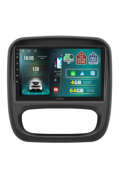 MaxTech Navigație dedicată pentru Renault Trafic 3 (2014-2022) / Opel Vivaro B (2015-2019), 4 GB RAM, 64 GB ROM