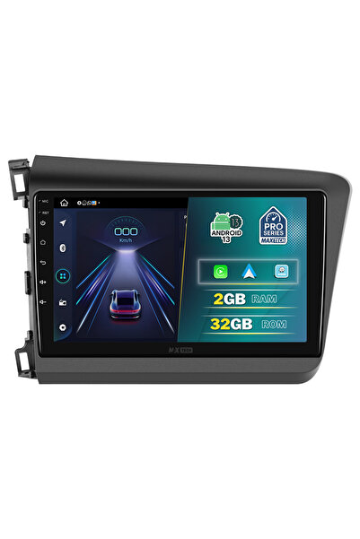 MaxTech Navigatie Honda Civic Mk9 (2012-2016) dedicata, 2 GB Ram 32 GB Rom, Carplay & Android auto, Ecran 9”