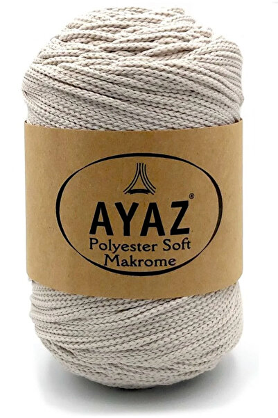 Ayaz Polyester Soft Macrame 4079 Stone Asp4079, One Size