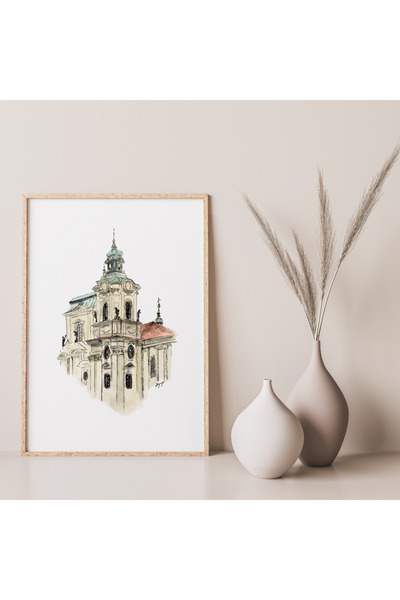 Lart du Leon Prague Sanat Baskısı | Suluboya İllüstrasyon