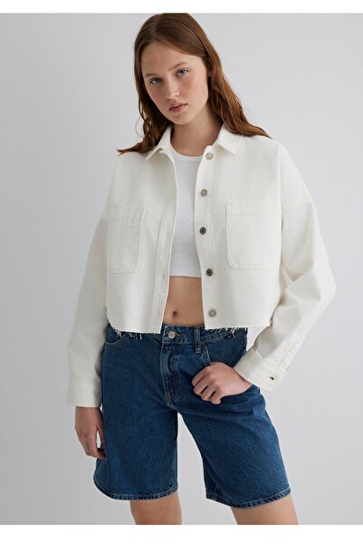 Mavi Cămașă vivi 90s din denim crop cut, 100% bumbac