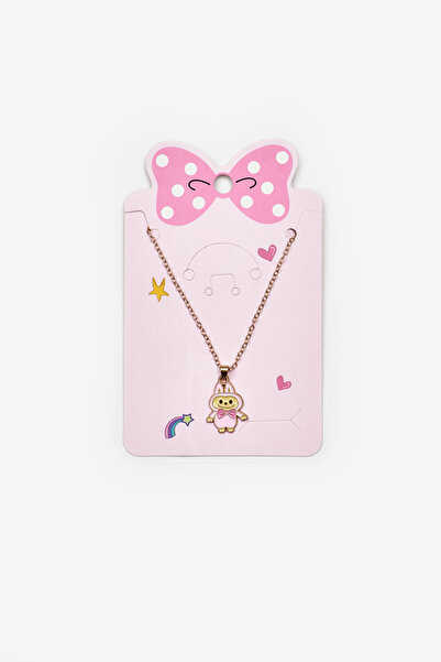 Le Mabelle Pembe Oyuncak Figürlü Kız Çocuk Kolye