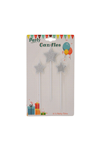 Vipfoni شموع عيد الميلاد اللامعة - نجوم فضية